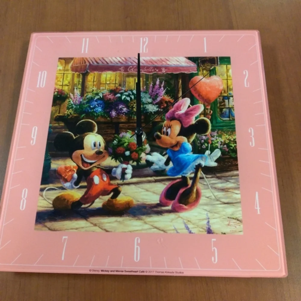 Mickey and Minnie Thomas Kinkade Clock